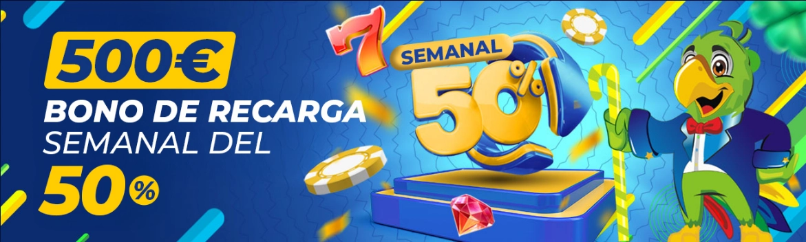 Bono de recarga semanal del 50 % hasta 500 € en Spassino